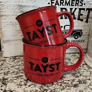 Set of 2 TAYST Red Mugs 12oz and 22oz